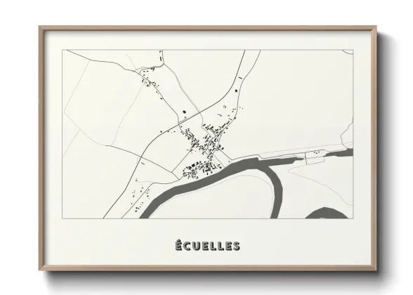 Une affiche de carte sur Écuelles