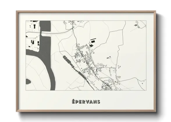 Une affiche de carte sur Épervans
