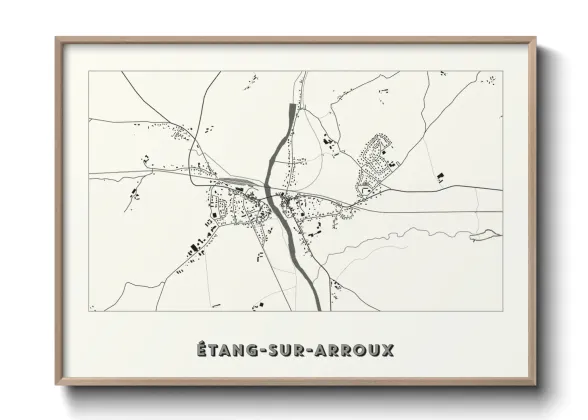 Une affiche de carte sur Étang-sur-Arroux