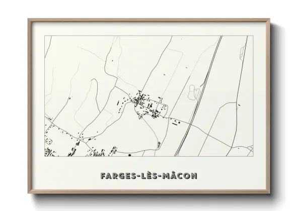 Une affiche de carte sur Farges-lès-Mâcon