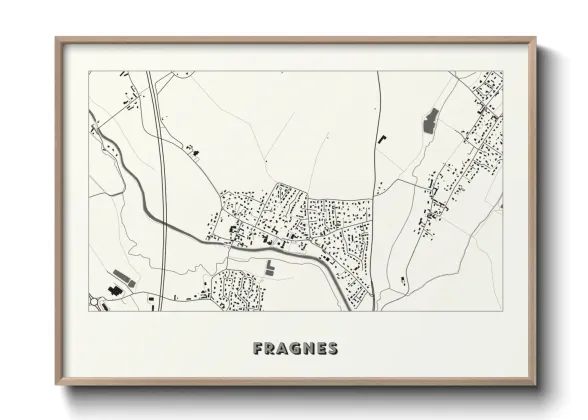 Une affiche de carte sur Fragnes