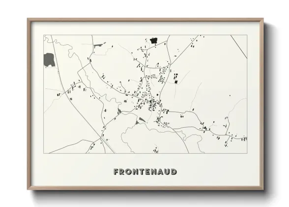 Une affiche de carte sur Frontenaud