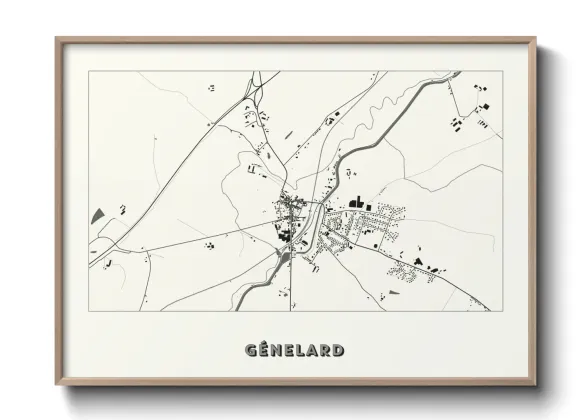 Une affiche de carte sur Génelard