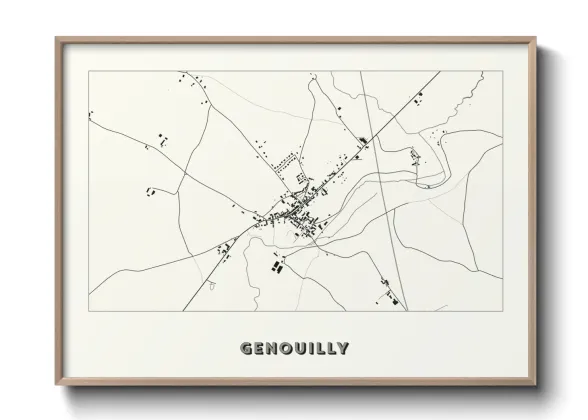 Une affiche de carte sur Genouilly
