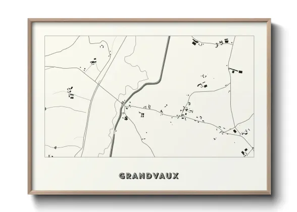 Une affiche de carte sur Grandvaux