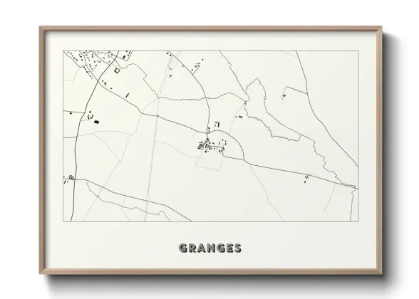 Une affiche de carte sur Granges