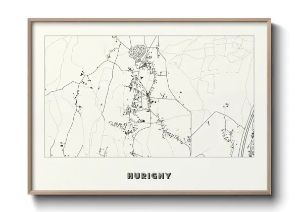 Une affiche de carte sur Hurigny