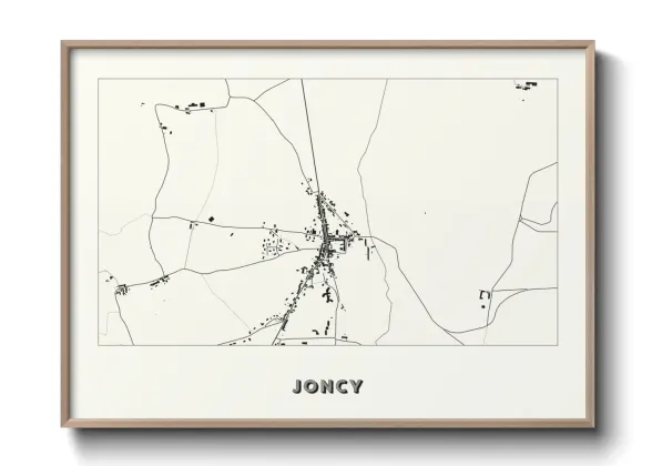 Une affiche de carte sur Joncy