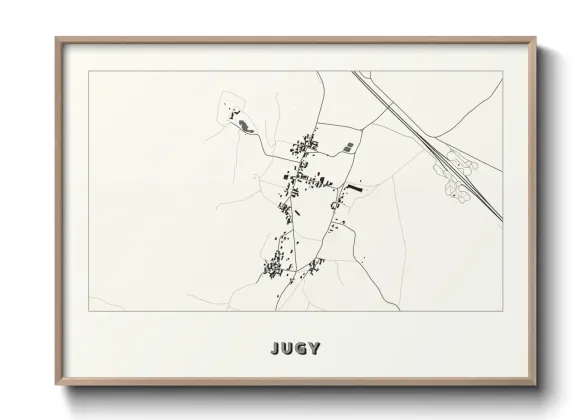 Une affiche de carte sur Jugy