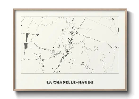 Une affiche de carte sur La Chapelle-Naude