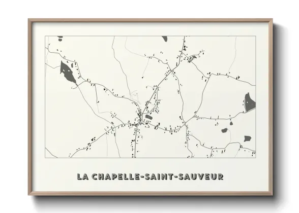 Une affiche de carte sur La Chapelle-Saint-Sauveur