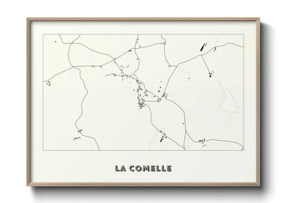 Une affiche de carte sur La Comelle