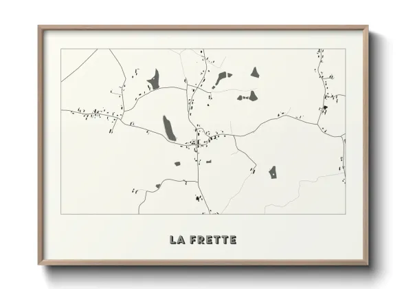 Une affiche de carte sur La Frette