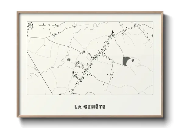 Une affiche de carte sur La Genête