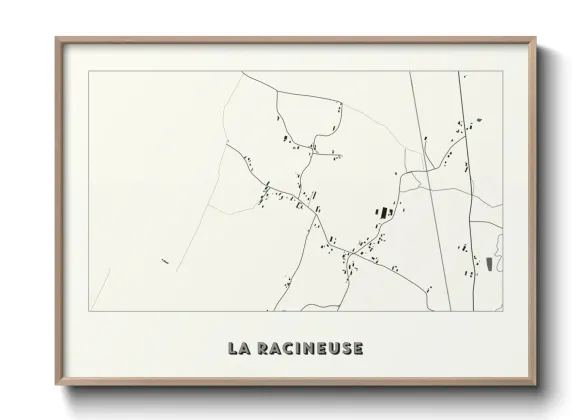Une affiche de carte sur La Racineuse