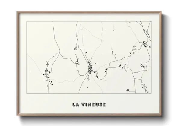 Une affiche de carte sur La Vineuse