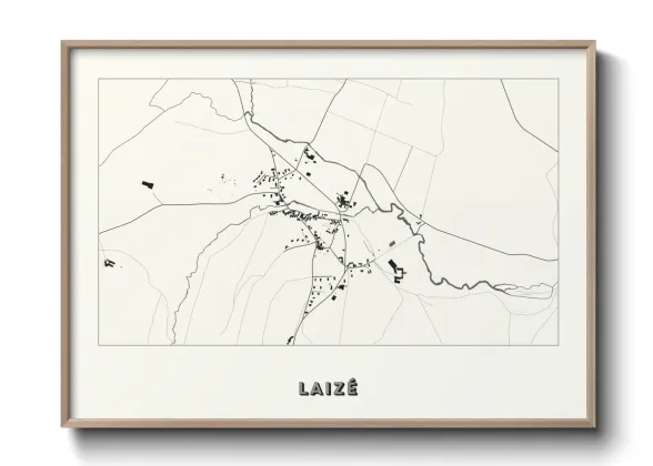 Une affiche de carte sur Laizé