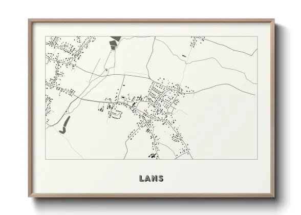 Une affiche de carte sur Lans
