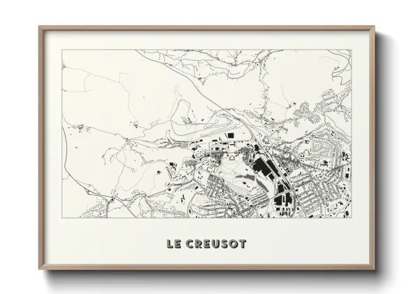 Une affiche de carte sur Le Creusot