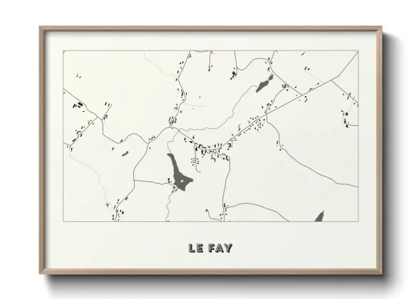 Une affiche de carte sur Le Fay