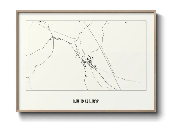 Une affiche de carte sur Le Puley