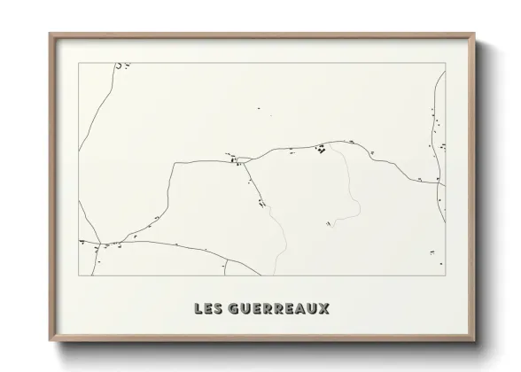 Une affiche de carte sur Les Guerreaux