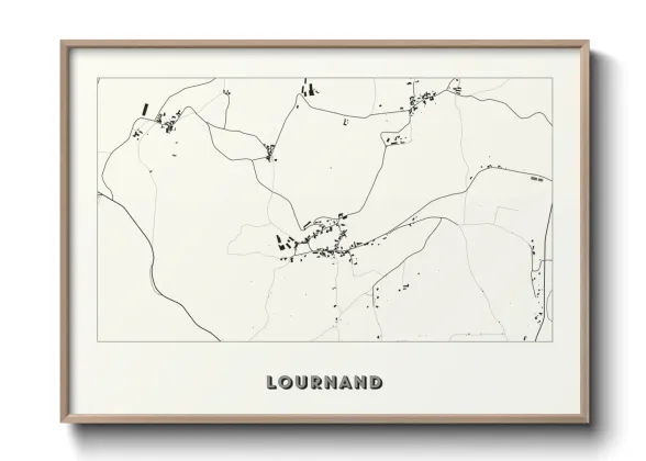Une affiche de carte sur Lournand
