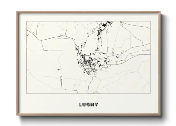 Une affiche de carte sur Lugny