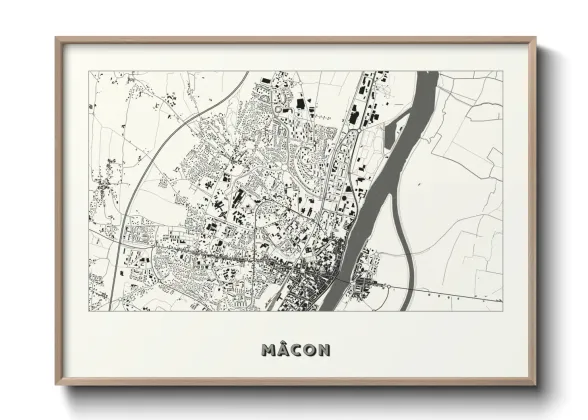 Une affiche de carte sur Mâcon