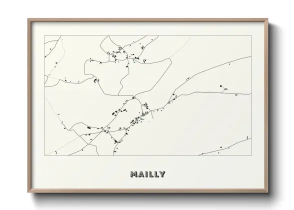 Une affiche de carte sur Mailly