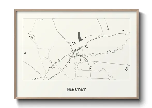 Une affiche de carte sur Maltat