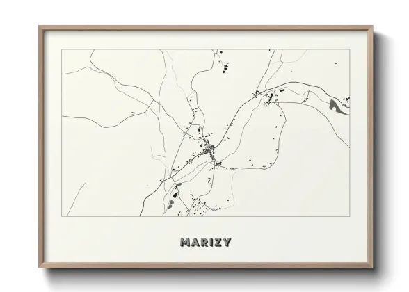 Une affiche de carte sur Marizy