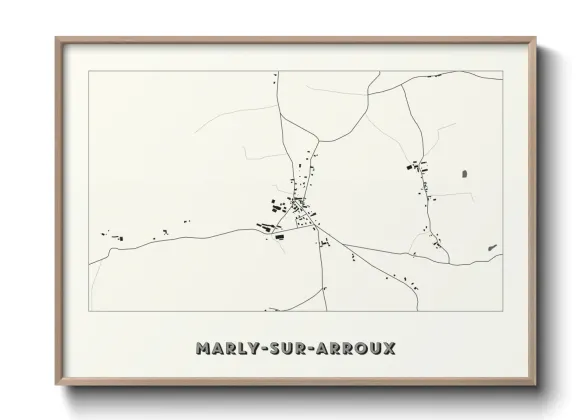 Une affiche de carte sur Marly-sur-Arroux