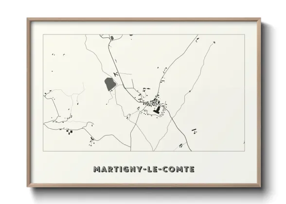 Une affiche de carte sur Martigny-le-Comte
