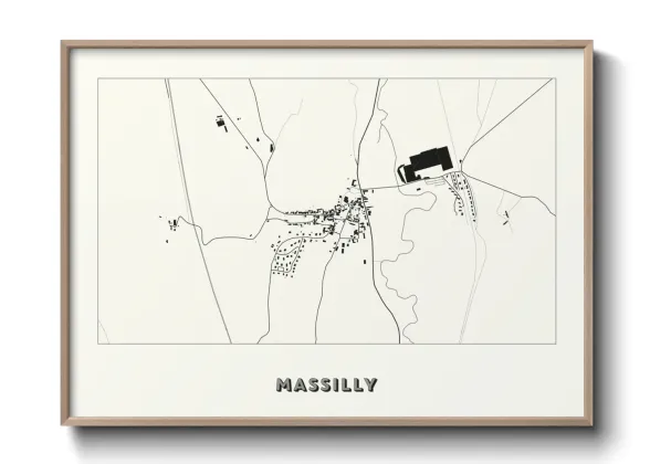 Une affiche de carte sur Massilly