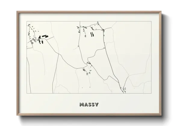 Une affiche de carte sur Massy