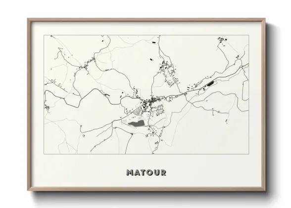 Une affiche de carte sur Matour