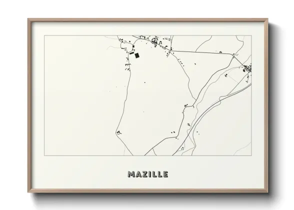 Une affiche de carte sur Mazille