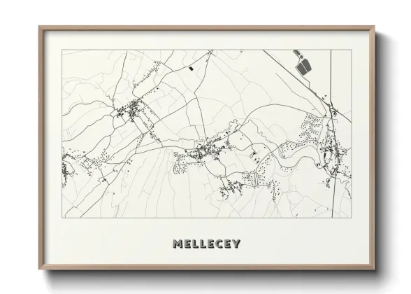 Une affiche de carte sur Mellecey