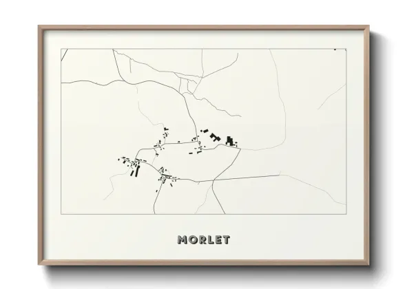Une affiche de carte sur Morlet