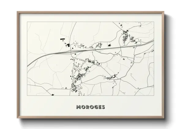 Une affiche de carte sur Moroges
