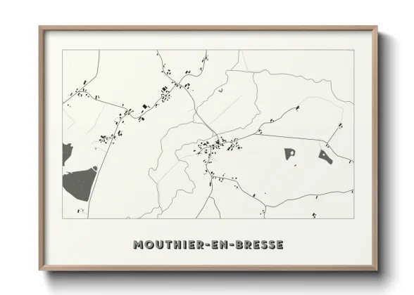 Une affiche de carte sur Mouthier-en-Bresse