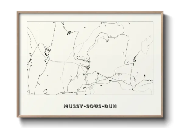 Une affiche de carte sur Mussy-sous-Dun