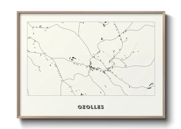 Une affiche de carte sur Ozolles