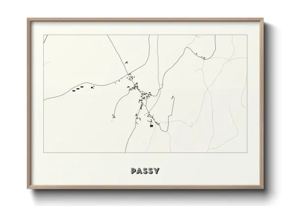 Une affiche de carte sur Passy