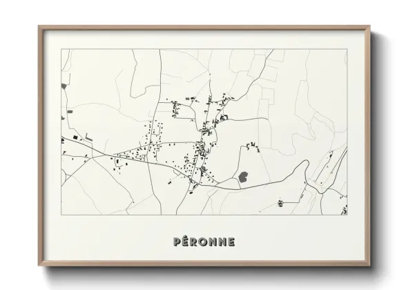 Une affiche de carte sur Péronne