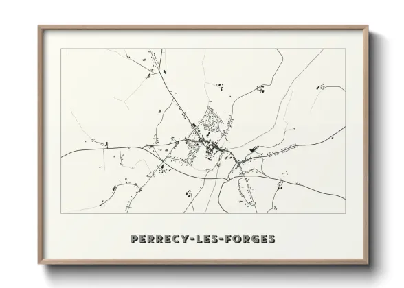 Une affiche de carte sur Perrecy-les-Forges