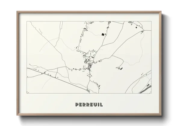 Une affiche de carte sur Perreuil
