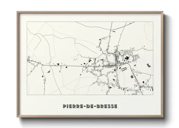 Une affiche de carte sur Pierre-de-Bresse