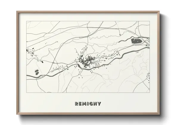 Une affiche de carte sur Remigny